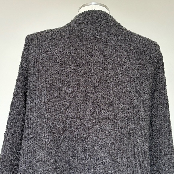 Code x Mode Charcoal gray V-Neck Boucle Knit Cardigan Sweater, size XS - Picture 10 of 16